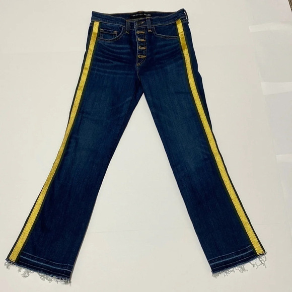 Veronica Beard Black Carolyn 10" Baby Boot Vintage Cropped Ankle Jeans 25 - Picture 3 of 6